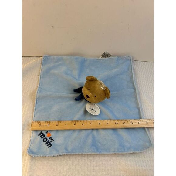 Carters infant blankie blue bear rattle new 14x14 replacement - Picture 7 of 9